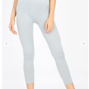 GREY HIGH WAIST TUMMY CONTROL CAPRI LEGGINGS